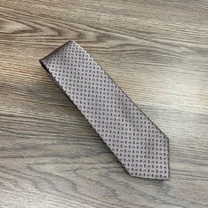 Spectre & Co. Grey w/ Tan Paisley Check Skinny Tie